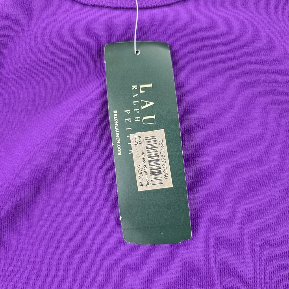 Lauren Ralph Lauren Top Womens PL Long Sleeve Tee Purple Magenta Lot of 2 NWT - Picture 11 of 16